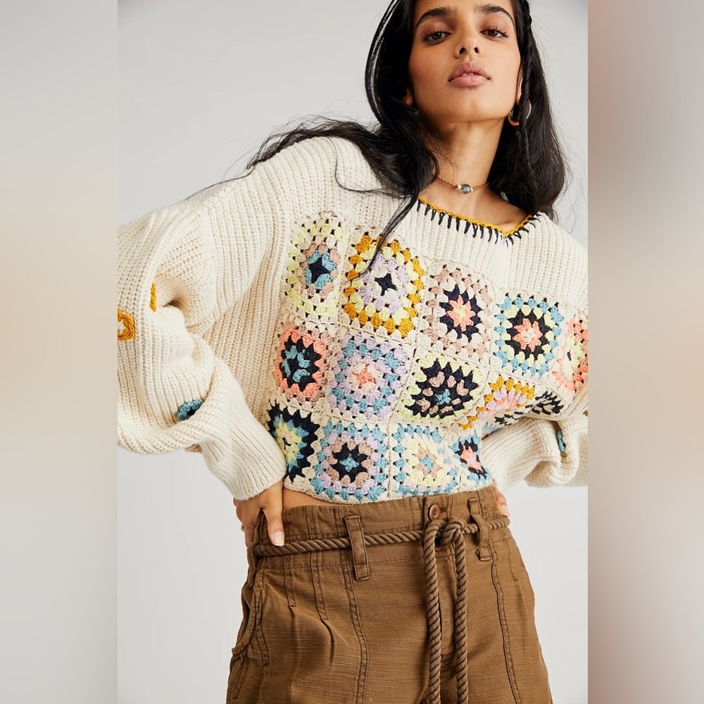 Free people Dahlia Crochet Pullover - Picture 3 of 10